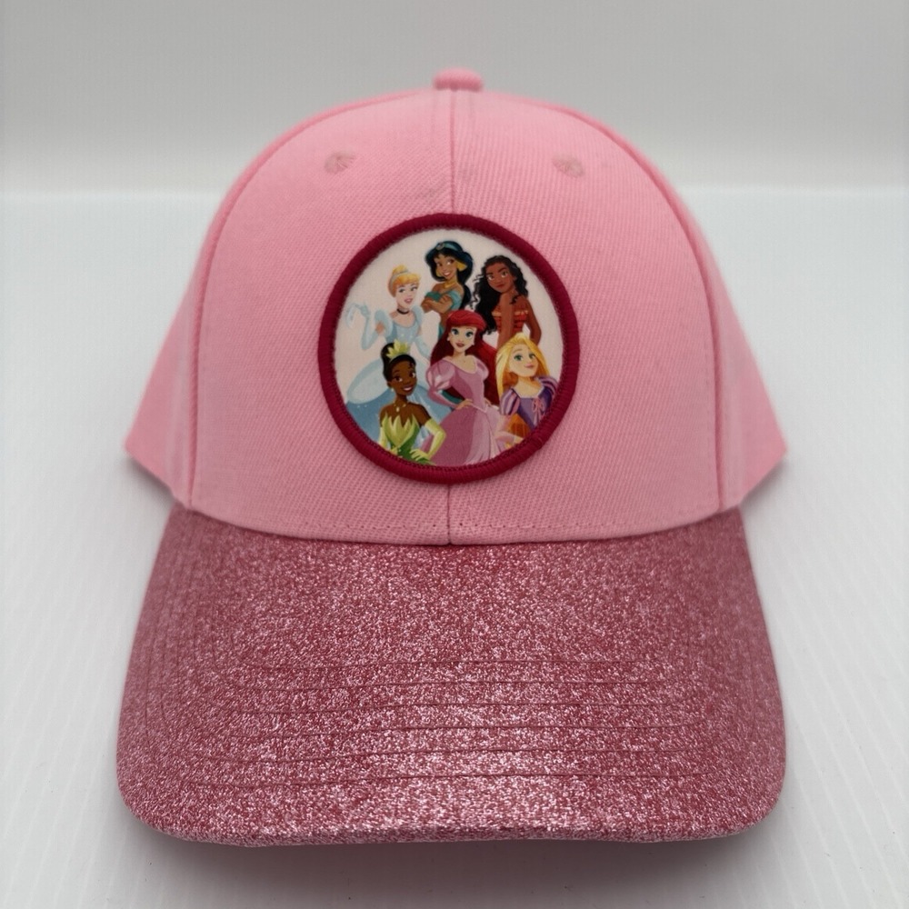 Disney Princess Youth Glitter Sport Cap Pink Snapback Hat Lids Exclusive